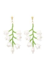 Tulip Beaded Drop Earrings - Image 2