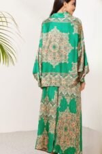 Ursula Printed Flare Satin Set - Image 4