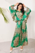 Ursula Printed Flare Satin Set - Image 2