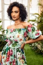 Ivy Printed Shirred Bodice Flare Mini Dress - Image 4