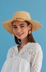 PHhyllis Trimed Straw Hat