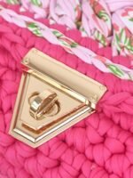 Tara Contrast Color Weave Tassel Flap Bag - Image 5